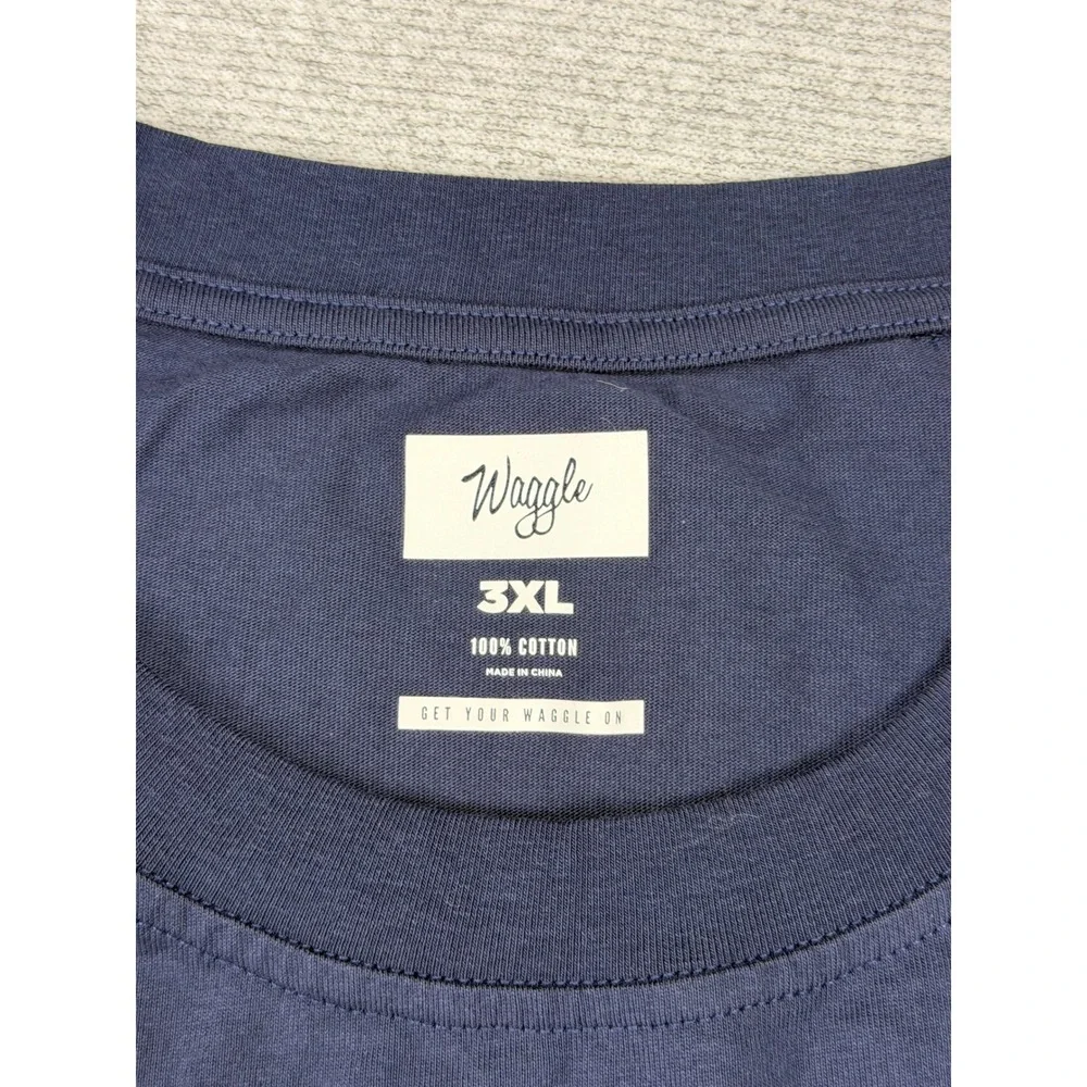 Waggle Golf Sticks In The Middle Navy Blue Long Sleeve Graphic T-Shirt Mens 3XL